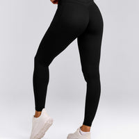 UnifiedMove™ High Waisted Pocket Leggings with Reflective Logo | Black