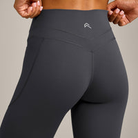 UnifiedMove High Waisted Pocket Leggings with Reflective Logo | Coal
