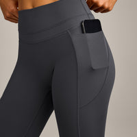 UnifiedMove High Waisted Pocket Leggings with Reflective Logo | Coal