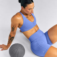 UnifiedMove™ High Waisted Pocket Shorts with Bonding New Branding | Glaucous Blue