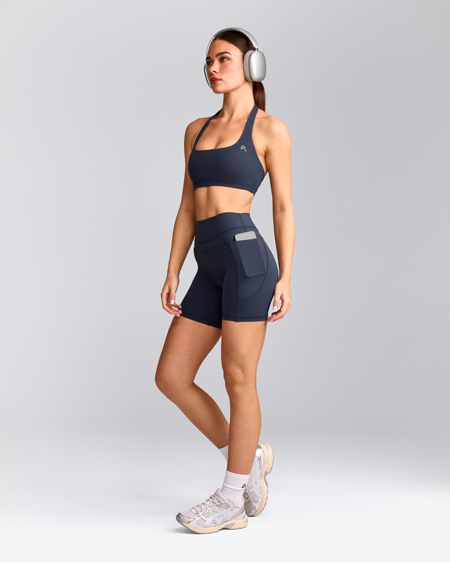 UnifiedMove™ High Waisted Pocket Shorts 6" with Reflective Logo | True Blue