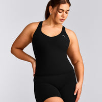 UnifiedMove™ V Neck Cross Back Vest with Reflective Logo | Black