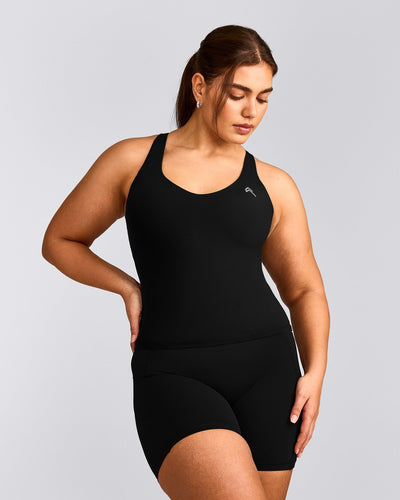 UnifiedMove™ V Neck Cross Back Vest with Reflective Logo | Black