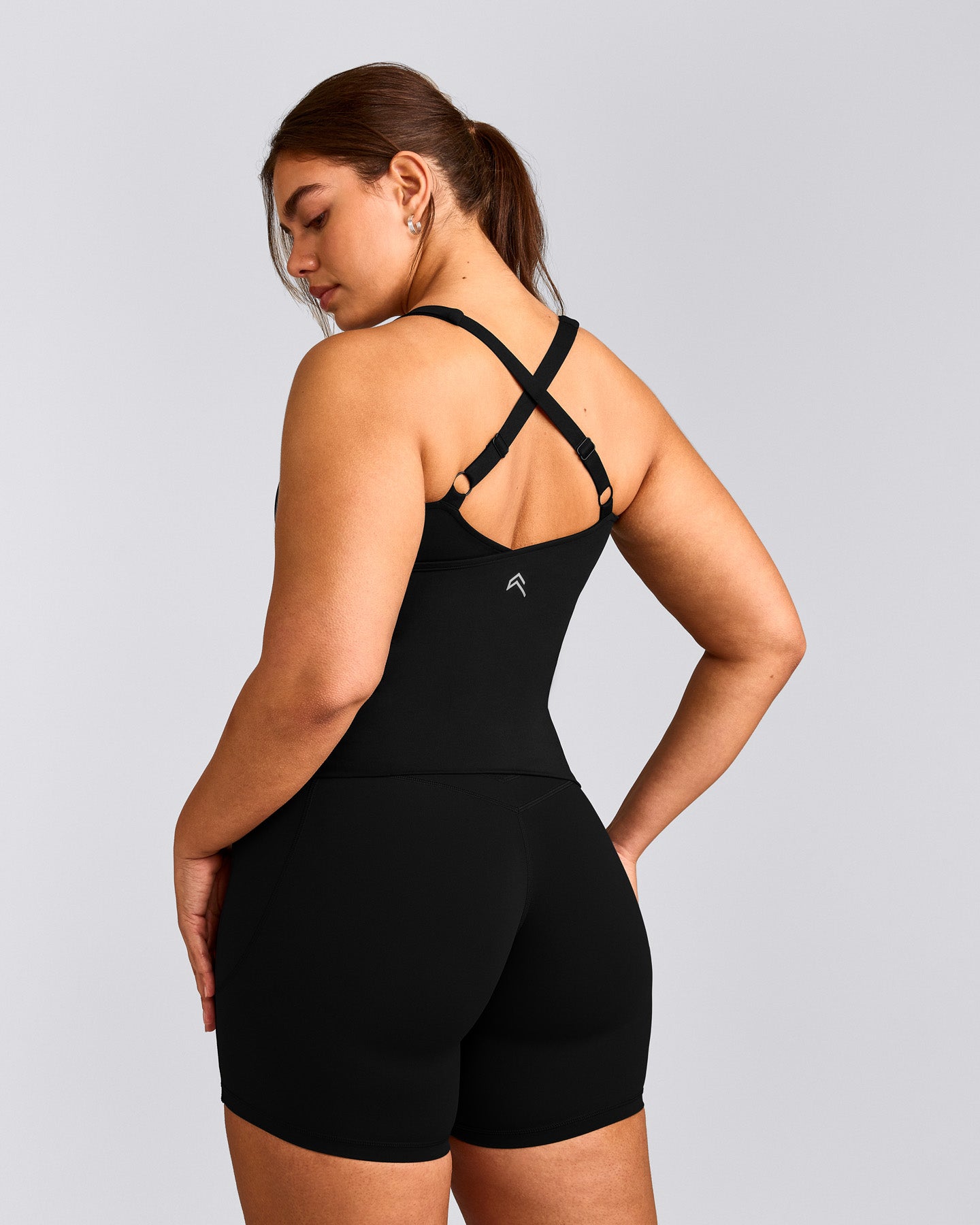UnifiedMove™ V Neck Cross Back Vest with Reflective Logo | Black