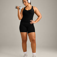 UnifiedMove™ V Neck Cross Back Vest with Reflective Logo | Black