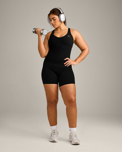 UnifiedMove™ V Neck Cross Back Vest with Reflective Logo | Black