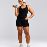 UnifiedMove™ V Neck Cross Back Vest with Reflective Logo | Black