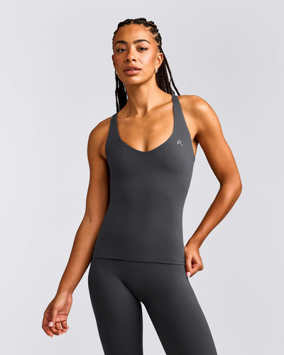UnifiedMove™ V Neck Cross Back Vest with Reflective Logo | Coal