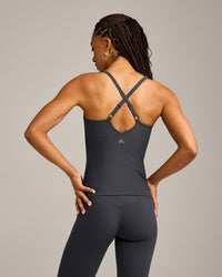 UnifiedMove V Neck Cross Back Vest with Reflective Logo | Coal