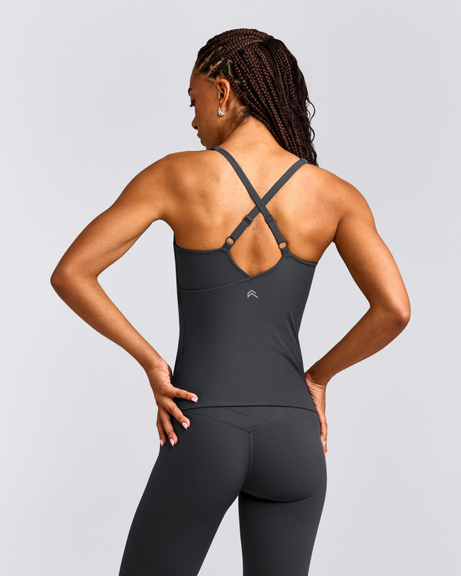 UnifiedMove™ V Neck Cross Back Vest with Reflective Logo | Coal