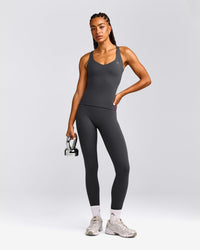 UnifiedMove™ V Neck Cross Back Vest with Reflective Logo | Coal
