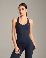 UnifiedMove V Neck Cross Back Vest with Reflective Logo | True Blue