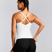 UnifiedMove™ V Neck Cross Back Vest with Reflective Logo | White