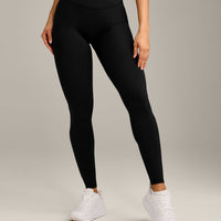 UnifiedMove Wrap Leggings with Reflective Logo | Black