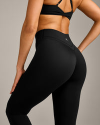 UnifiedMove Wrap Leggings with Reflective Logo | Black