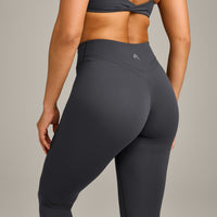 UnifiedMove Wrap Leggings with Reflective Logo | Coal