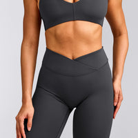 UnifiedMove™ Wrap Leggings with Reflective Logo | Coal