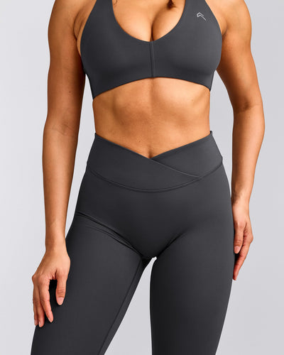 UnifiedMove™ Wrap Leggings with Reflective Logo | Coal