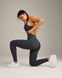 UnifiedMove Wrap Leggings with Reflective Logo | Coal