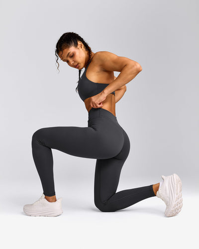 UnifiedMove™ Wrap Leggings with Reflective Logo | Coal