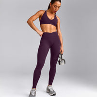 UnifiedMove™ Wrap Leggings with Reflective Logo | Blackberry Purple