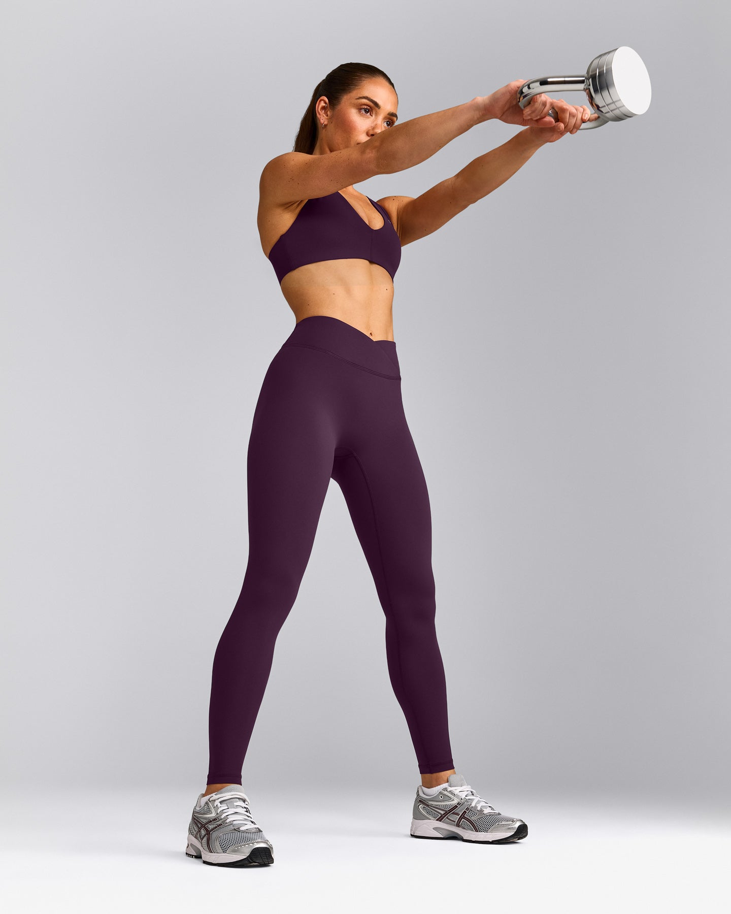 UnifiedMove™ Wrap Leggings with Reflective Logo | Blackberry Purple