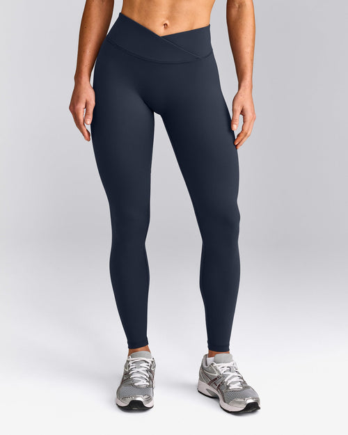 UnifiedMove™ Wrap Leggings with Reflective Logo | True Blue