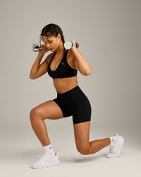 UnifiedMove Wrap Shorts 6" with Reflective Logo | Black