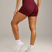 UnifiedMove Wrap Shorts 6" with Reflective Logo | Rosewood