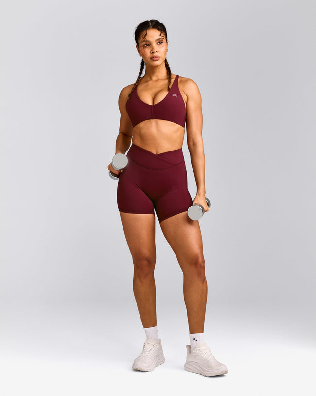 UnifiedMove™ Wrap Shorts 6" with Reflective Logo | Rosewood