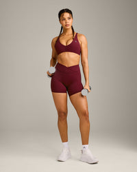 UnifiedMove Wrap Shorts 6" with Reflective Logo | Rosewood