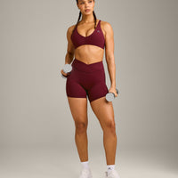 UnifiedMove Wrap Shorts 6" with Reflective Logo | Rosewood