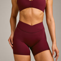 UnifiedMove™ Wrap Shorts 6" with Reflective Logo | Rosewood