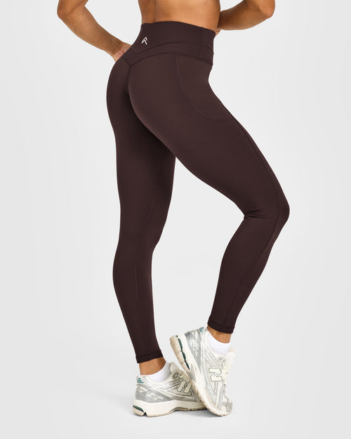 Unified High Waisted Pocket Leggings | 70% Cocoa
