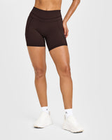 Unified High Waisted Pocket Shorts 6" | 70% Cocoa
