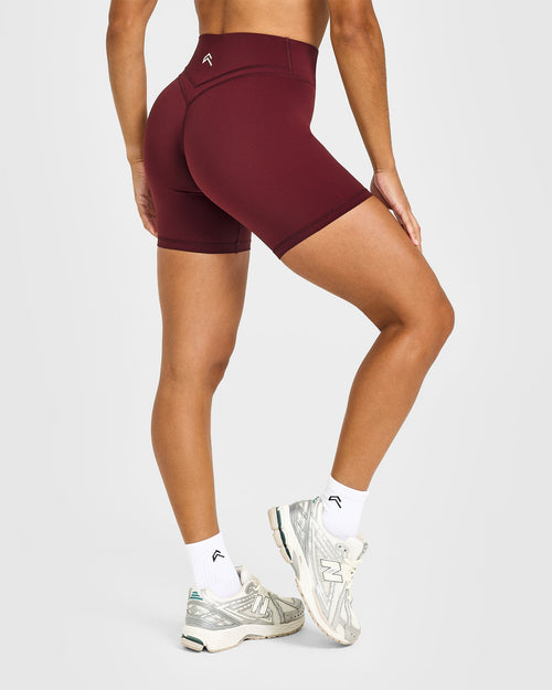 Unified Wrap Shorts White Logo 6" | Rosewood