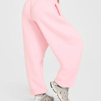 Foundations Oversized Cuffed Joggers with Oner Embroidery | Petal Pink