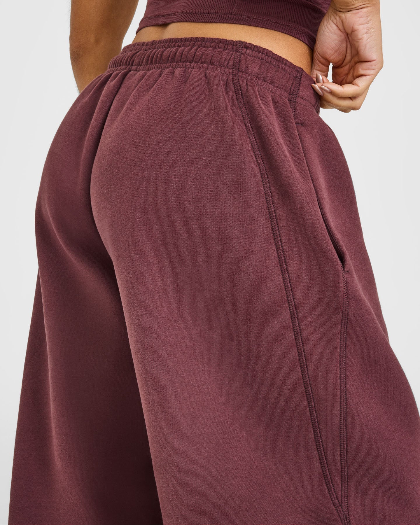 Foundations Oversized Cuffed Joggers with Oner Embroidery | Washed Velvet Mocha