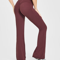 SoftMotion™ Flared Bottoms with White Logo | Velvet Mocha