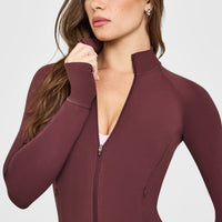 SoftMotion™ Jacket with White Logo | Velvet Mocha