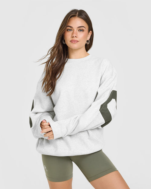 Oner Modal Foundations Oversized Oner Crew Neck Sweatshirt | Light Grey Marl