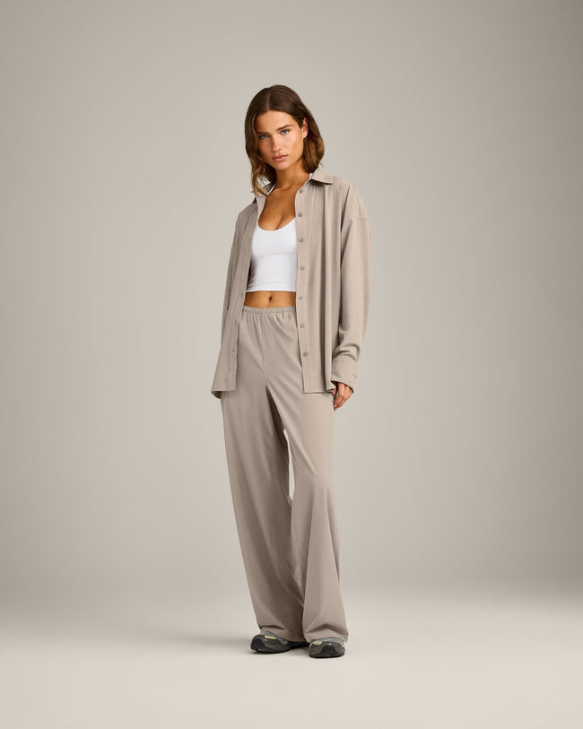 AirMove™ Wide Leg Trousers | Warm Sand