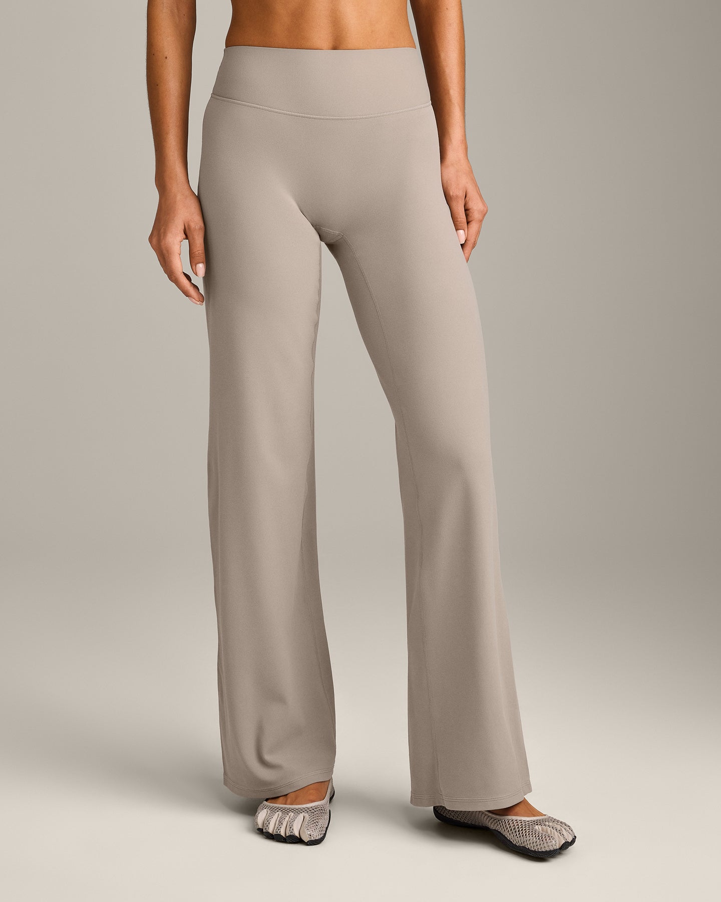 SoftMotion™ Straight Leg Bottoms with White Logo | Warm Sand