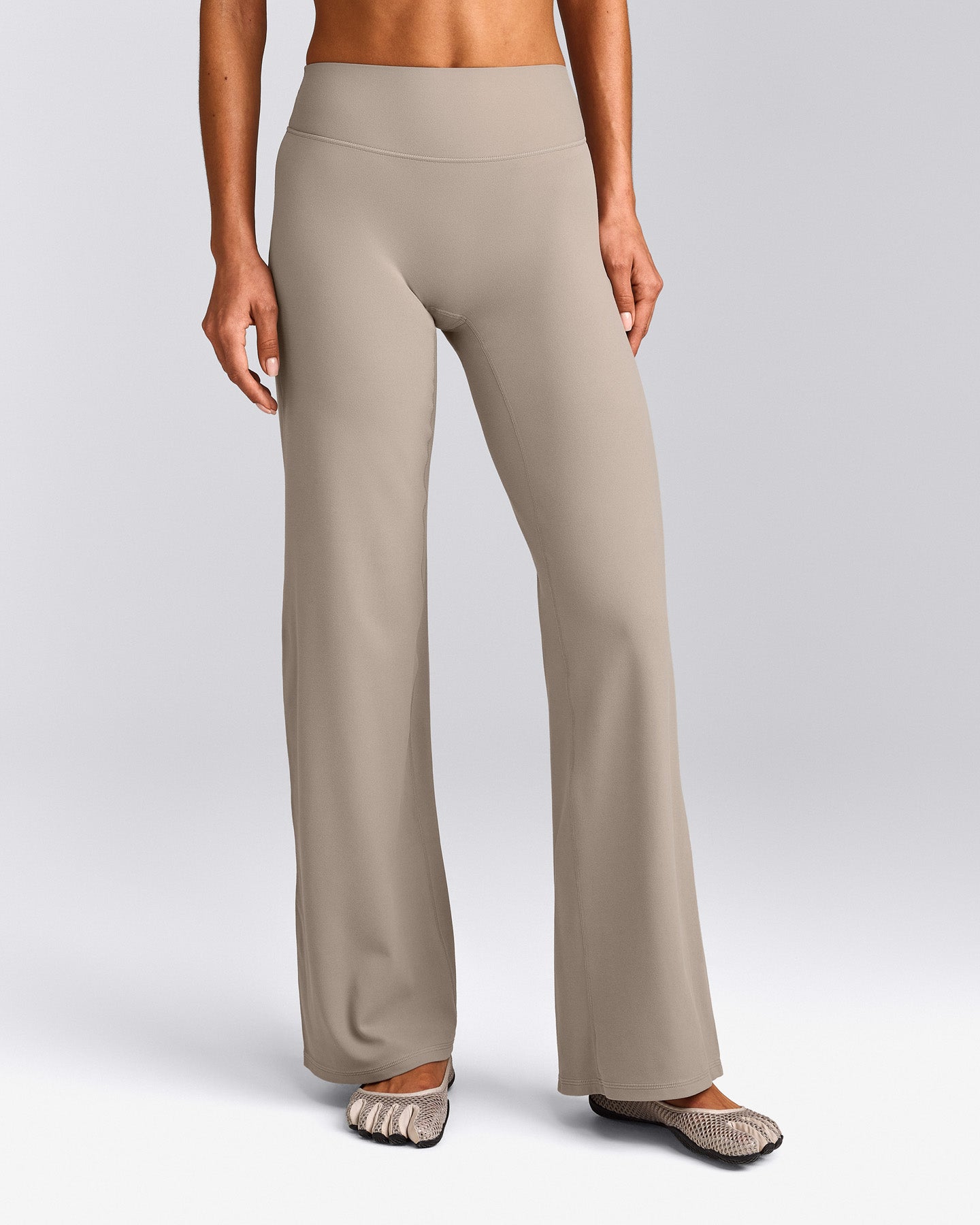 SoftMotion™ Straight Leg Bottoms with White Logo | Warm Sand