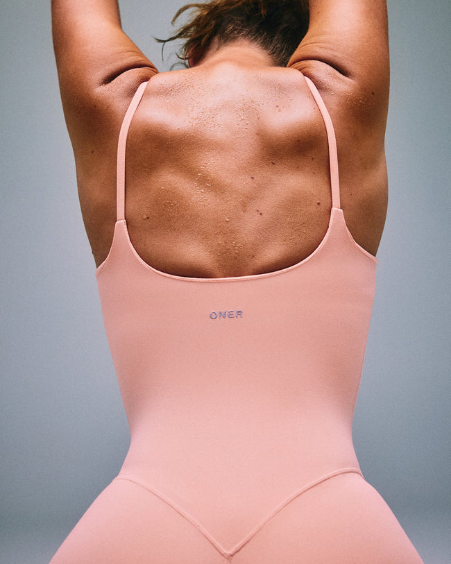 SoftMotion™ Strappy All in One with Grey Logo | Peach Orange