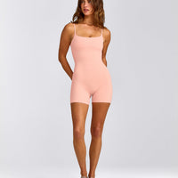 SoftMotion™ Strappy All in One with Grey Logo | Peach Orange