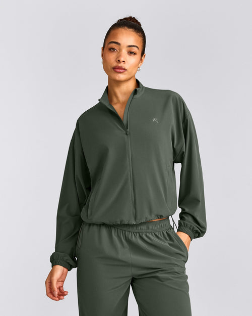 AirMove™ Jacket with Reflective Logo | Dark Khaki