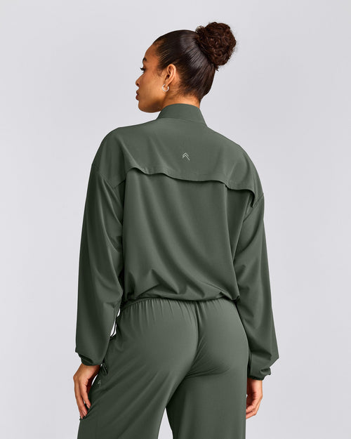 AirMove™ Jacket with Reflective Logo | Dark Khaki