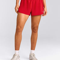 AirMove™ Lined Shorts 2" with Reflective Logo | Fiery Red