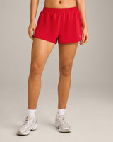 AirMove™ Lined Shorts 3" with Reflective Logo | Fiery Red